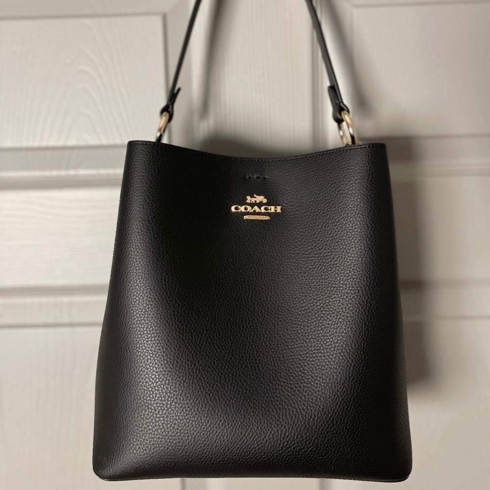 Coach Leather Town Bucket Bag